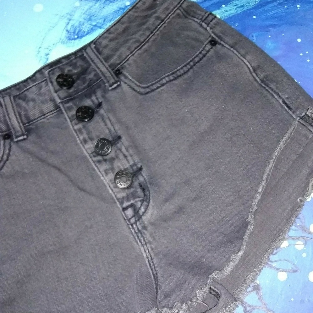 BDG high waisted tiny black cutoff frayed shorts